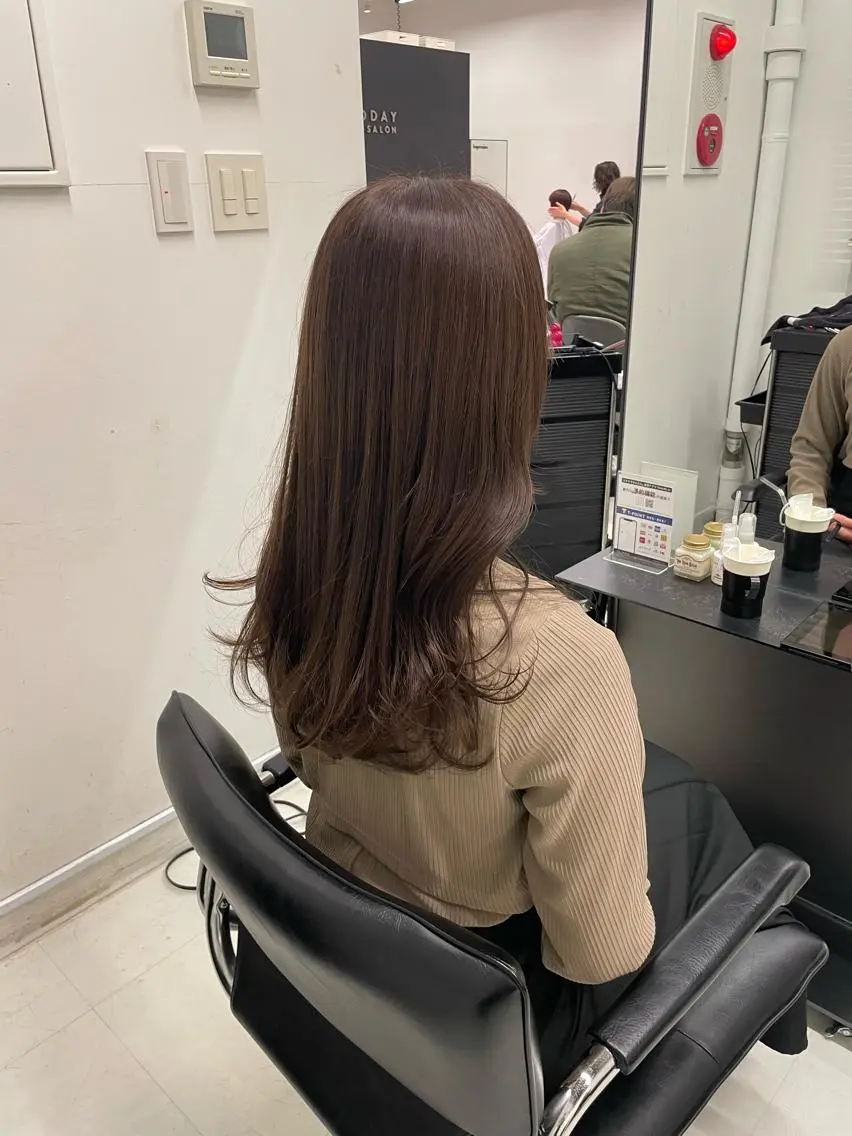 ロング カラー キッズ カット ヘアカラー トリートメント オトナヘア🌸 harukaのヘアスタイル