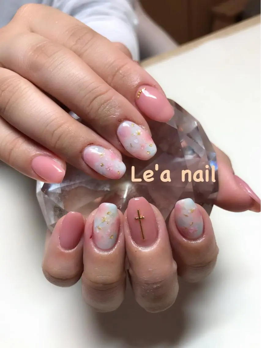 ネイル 持ち込み 春ネイル 'mm  (ミリ) ＭＡＮＡＭＩのネイルデザイン