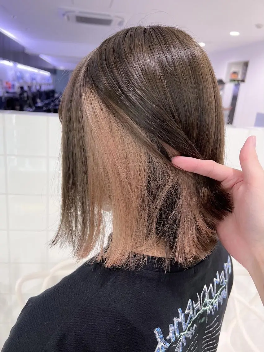 セミロング ヘアカラー トリートメント ヘッドスパ ヘアセット 韓国スタイル🇰🇷 トレンドレイヤー🪡のヘアスタイル