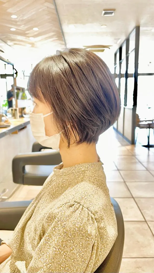 ショート カラー カット 縮毛矯正 トリートメント ヘアセット 渡部雄大 ショート／縮毛矯正のヘアスタイル