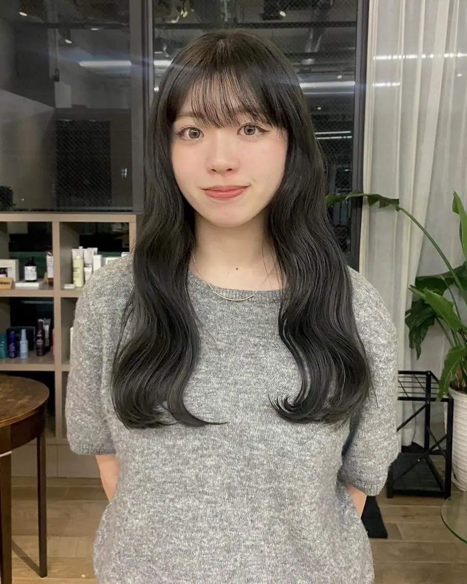 ミディアム ショートボブ ミディアムパーマ ボブ ハイライト 髪質改善 カット ヘアカラー トリートメント CEINE+ officialのヘアスタイル