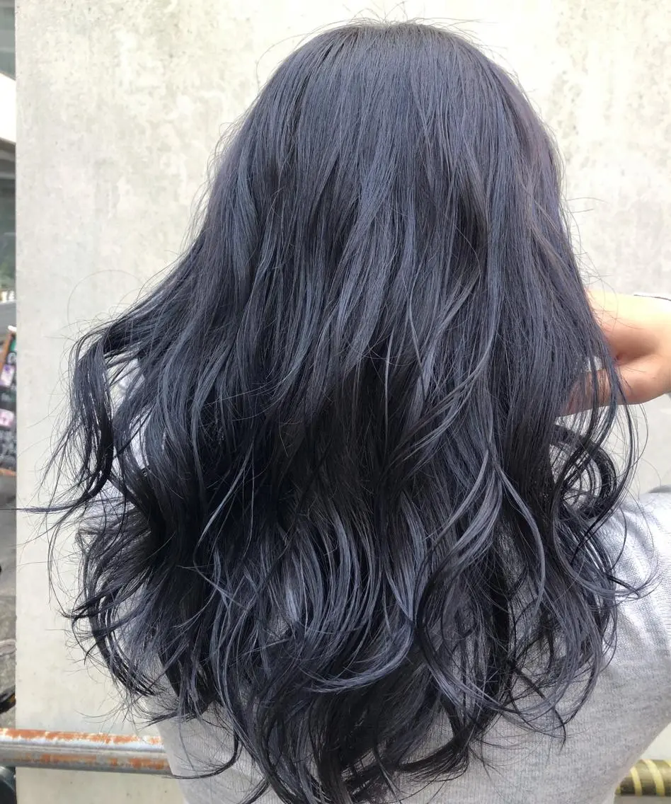 ロング カラー ヘアアレンジ ネイビーカラー enurk店 🍋 M I K U  *のその他イメージ