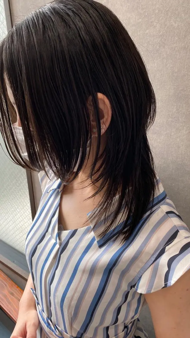 ミディアム カラー ウルフカット カット ヘアカラー 縮毛矯正 トリートメント Bianca 代表 硲 貴亮【東武練馬】のヘアスタイル