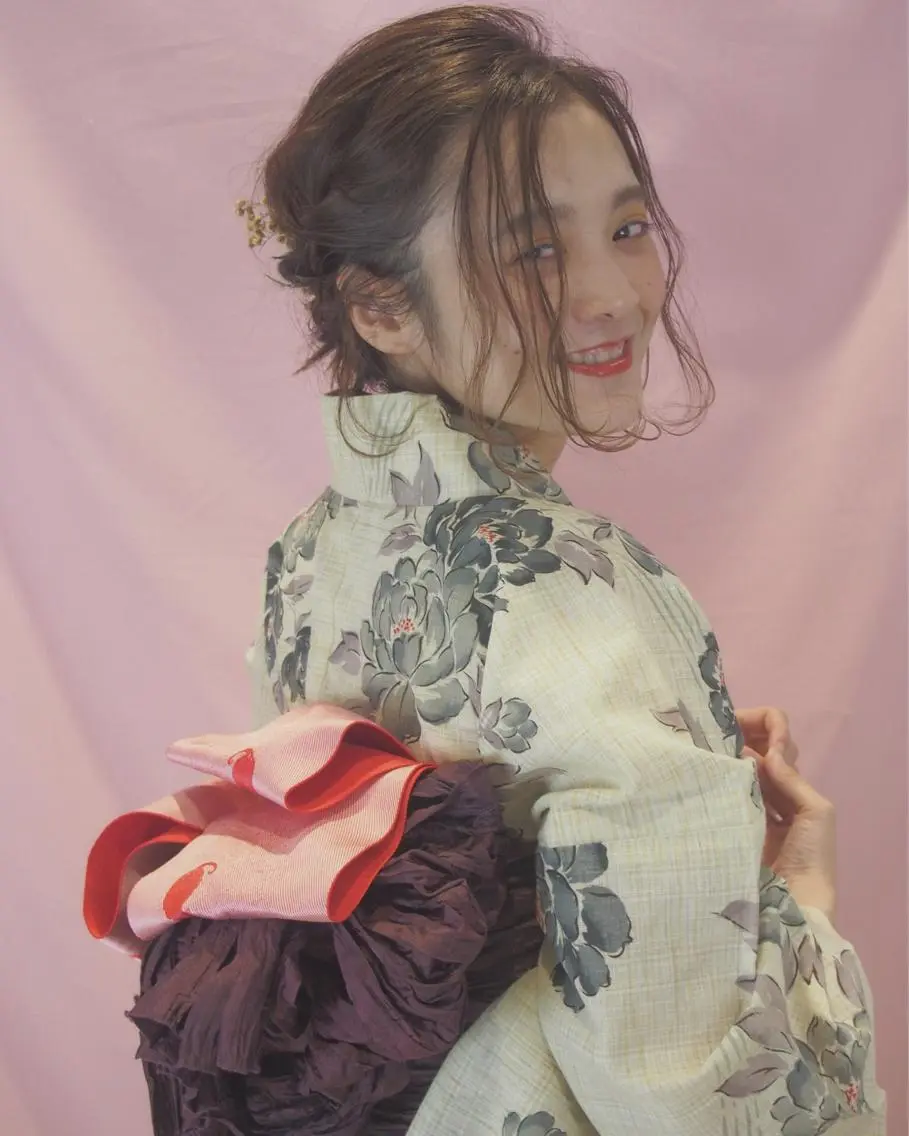 ヘアアレンジ 浴衣 江原 彩華のヘアスタイル