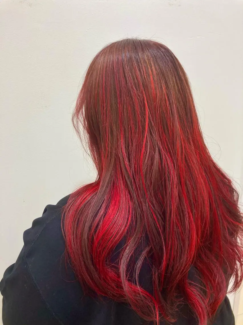 ロング カラー メッシュ 熊谷 将稔のヘアスタイル