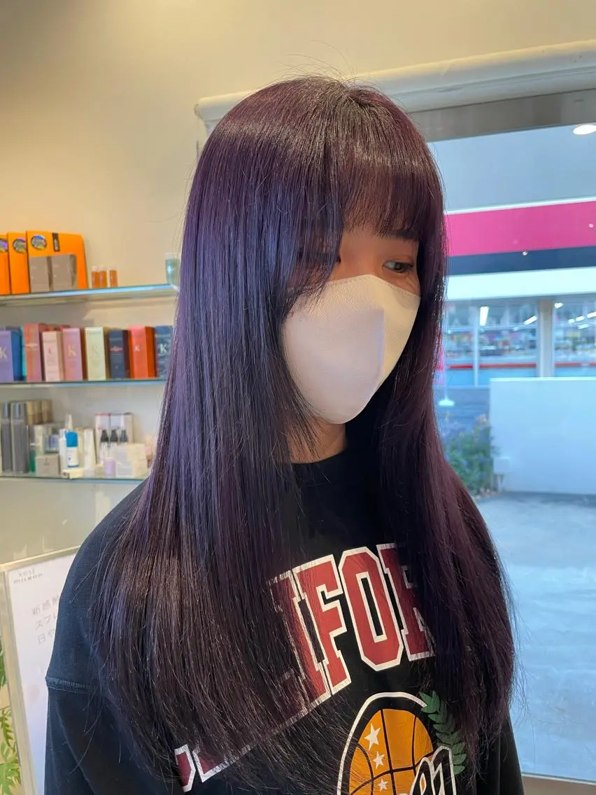 ロング カラー ヘアカラー 野田 カレンのヘアスタイル