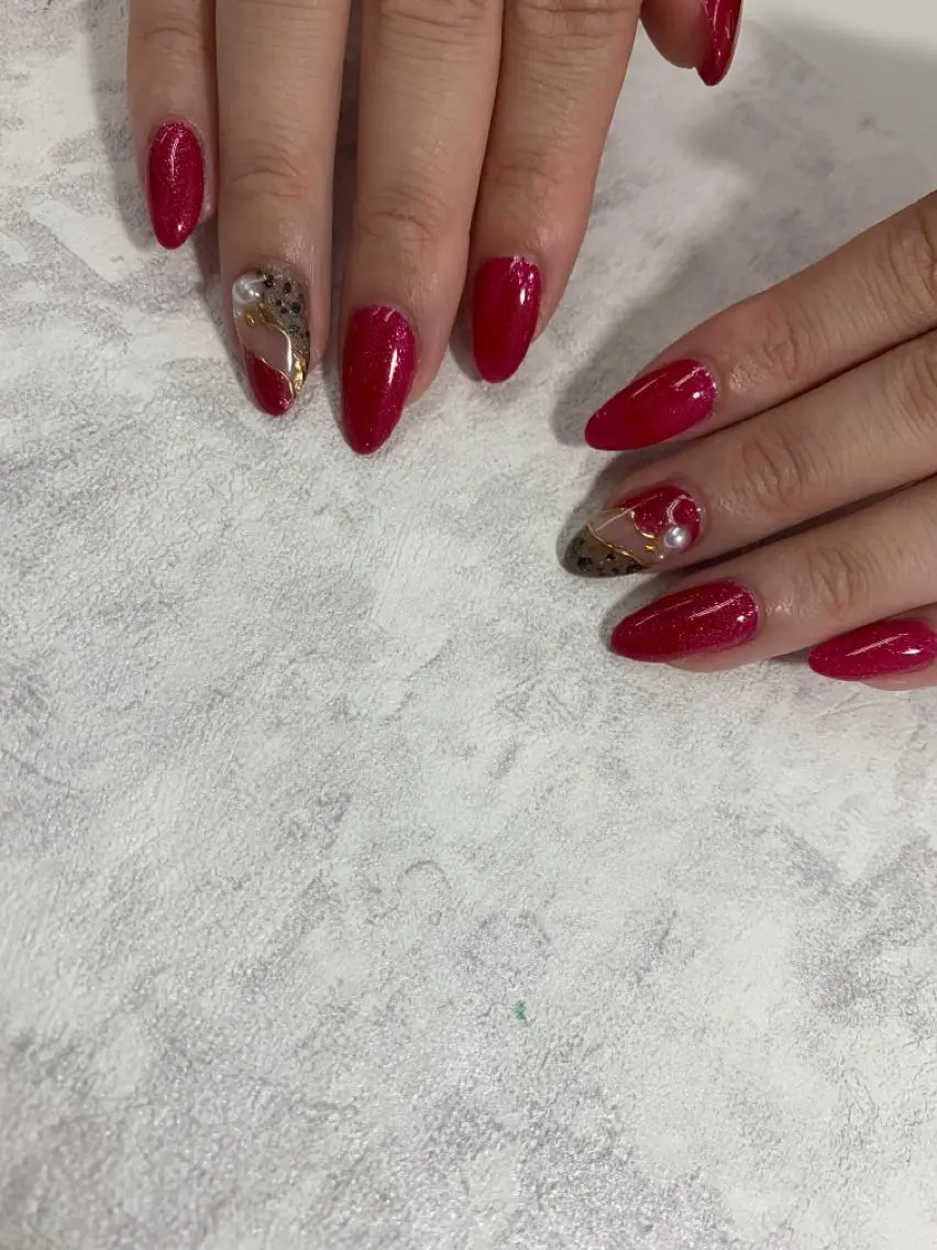 ネイル ボルドー Li aile eye&nailのマツエク・マツパデザイン