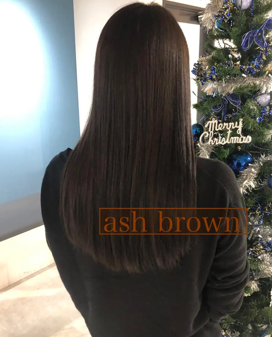 ロング カラー アッシュ アッシュブラウン ブラウンカラー カット ヘアカラー トリートメント 松本 翔吾のヘアスタイル