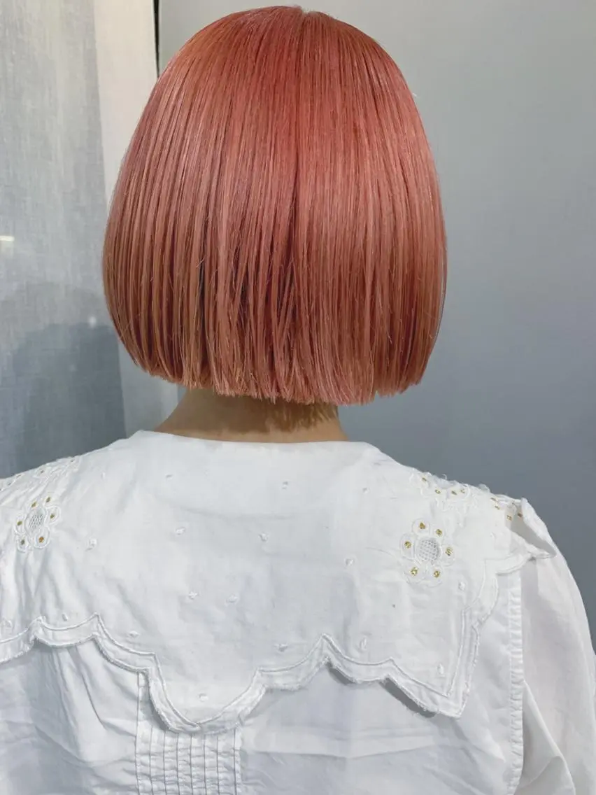 ショート カラー ボブパーマコテ巻き風 パーマNo1深江秀平のヘアスタイル