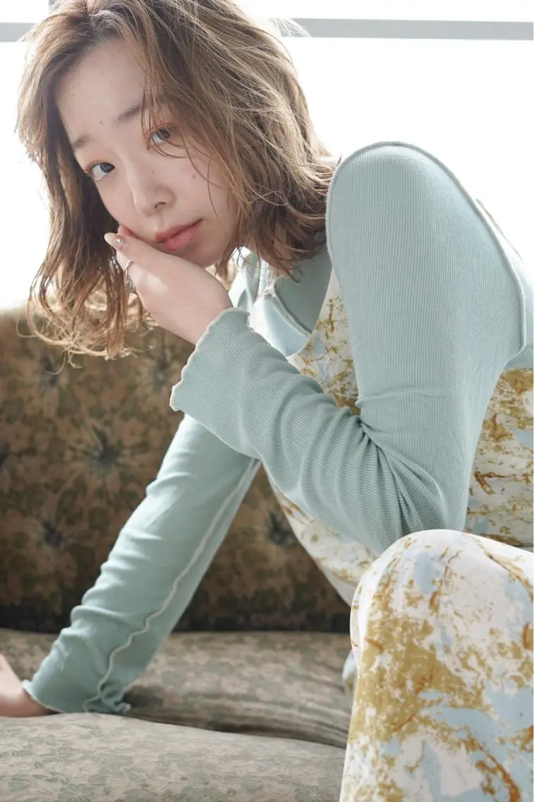 ミディアム カラー ヘアアレンジ ベージュカラー ミルクティーベージュ オレンジ カット ヘアカラー トリートメント 🌿ショート🌿 パーマ🌿淳平のヘアスタイル