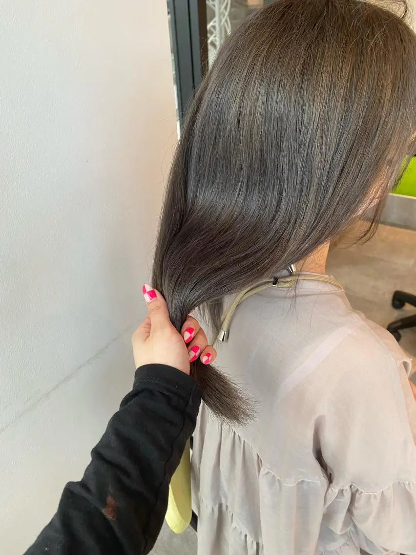 セミロング カラー カット ヘアカラー オスズ 🎀´-のヘアスタイル