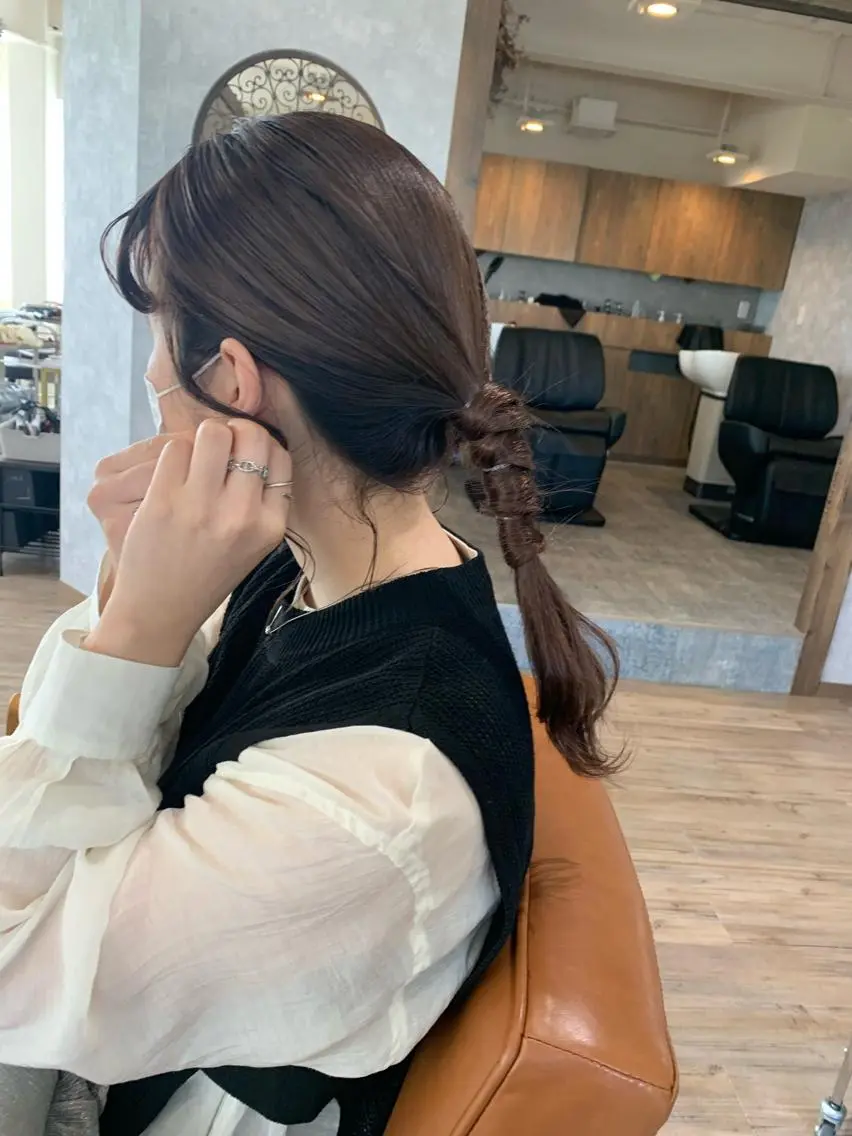 ミディアム ヘアアレンジ ヘアセット 本間 結衣のヘアスタイル