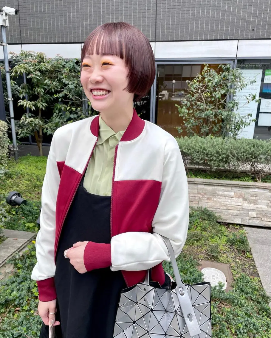 ミディアム カラー パーマ ヘアアレンジ メンズ キッズ ネイル マツエク・マツパ アイブロウ オレンジ ピンクカラー カラーマツエク オレンジ ピンク tatsumi/ボブ ウルフ/レイヤーのヘアスタイル