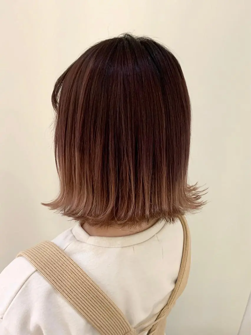 ショート カラー バレイヤージュ グラデーションカラー ボブ レイヤーカット ヘアカラー トリートメント ヘッドスパ ✨カラー支持No.1 🧸ワキ カナコ🧸のヘアスタイル