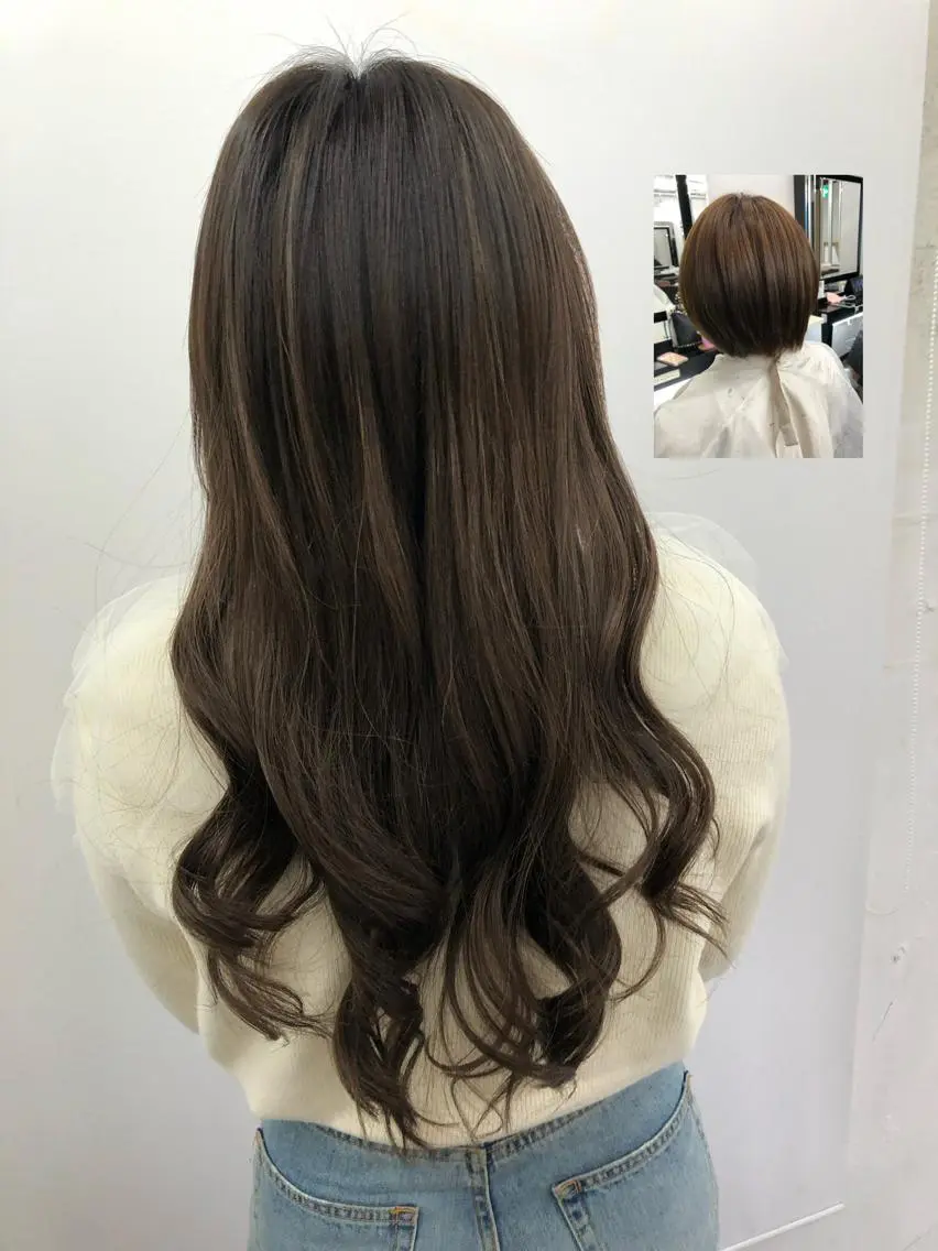 ロング ヘアアレンジ ショートボブ シールエクステ ボブ エクステ ロング カット エクステ レイヤー/エクステ alpha下妻のヘアスタイル