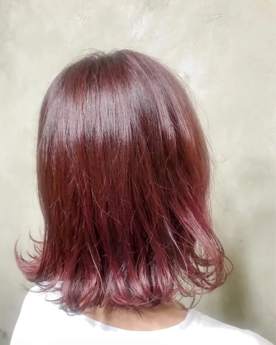 ショート カラー パーマ レッドカラー 🌈髪質改善💕 縮毛矯正✨青木まで✨のヘアスタイル