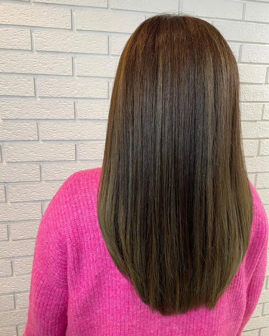 ロング カラー ベージュカラー 透明感カラー オリーブベージュ トリートメント ニュアンスデザイン✄ YOU♡のヘアスタイル