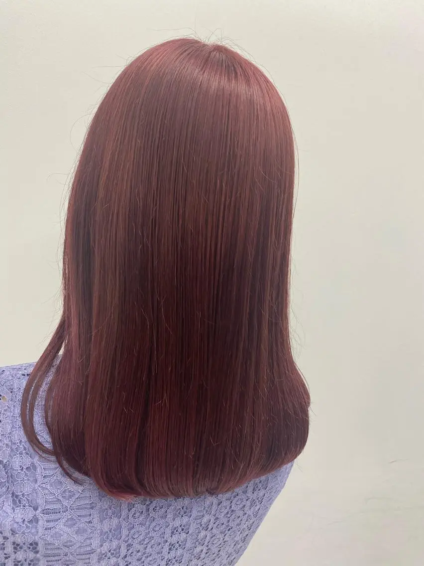 カラー ヘアカラー 韓国風レイヤーカット 🍒サンジキ アカリのヘアスタイル