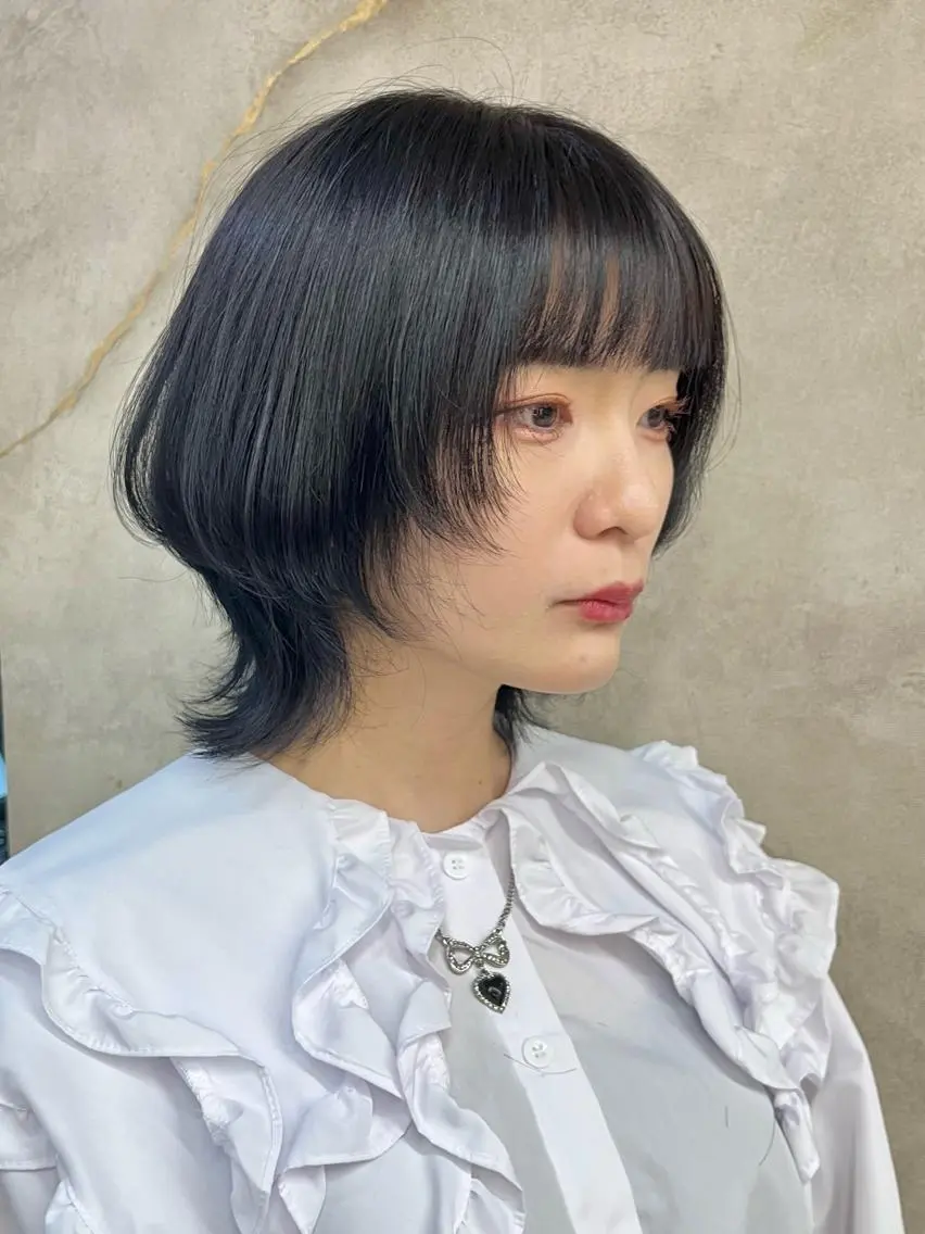 ショート ヘアカラー トリートメント ヘアセット ボブ｜韓国｜美髪矯正 ｜amika🌙のヘアスタイル
