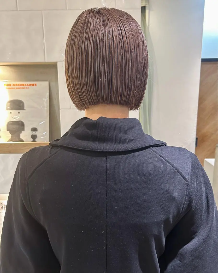 ショート カラー ベージュカラー ボブ カット ヘアカラー トリートメント 村上雅人 ナチュラルモードのヘアスタイル