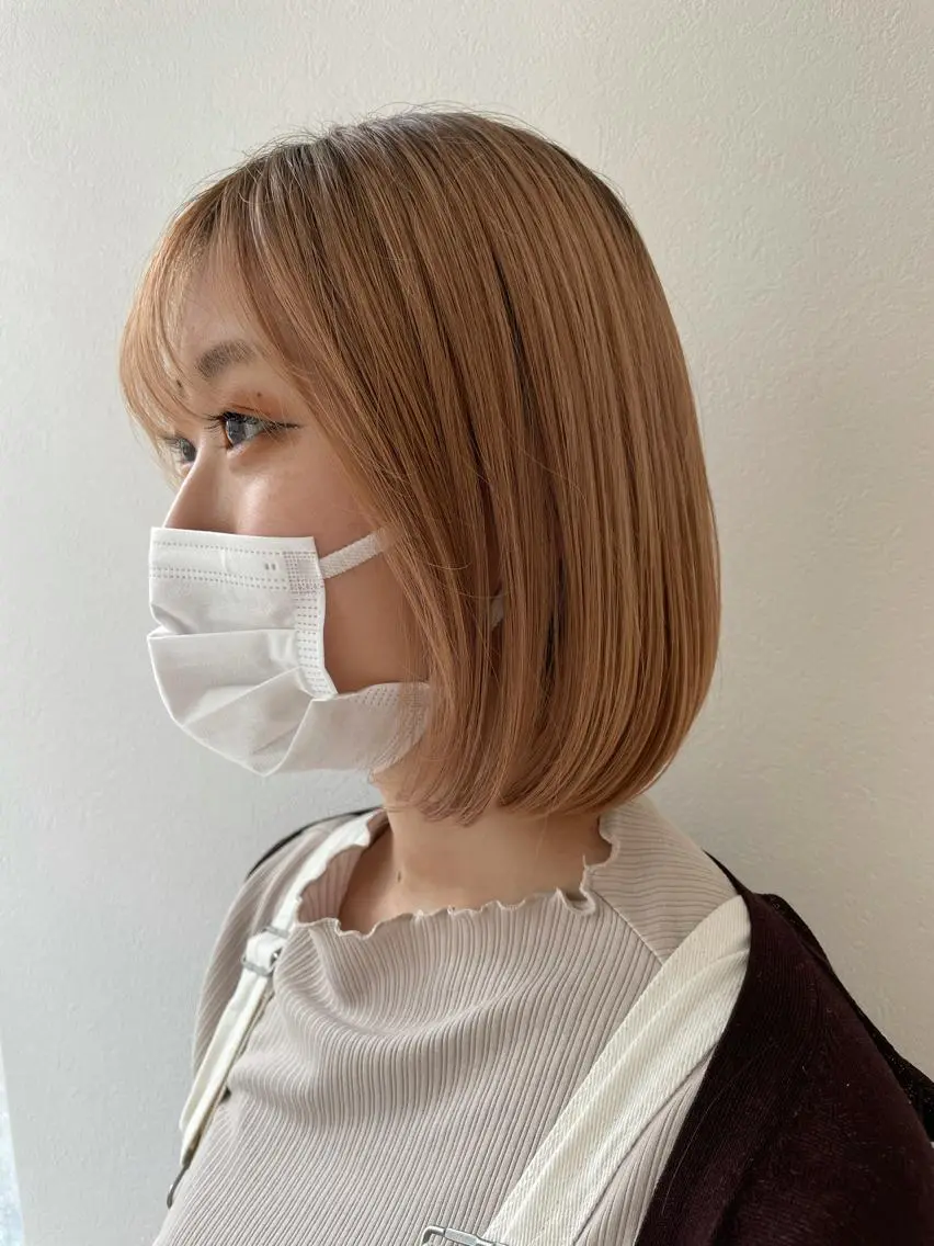 ミディアム カラー ボブ ヘアカラー 店長福島成美/髪質 改善縮毛矯正/カラーのヘアスタイル