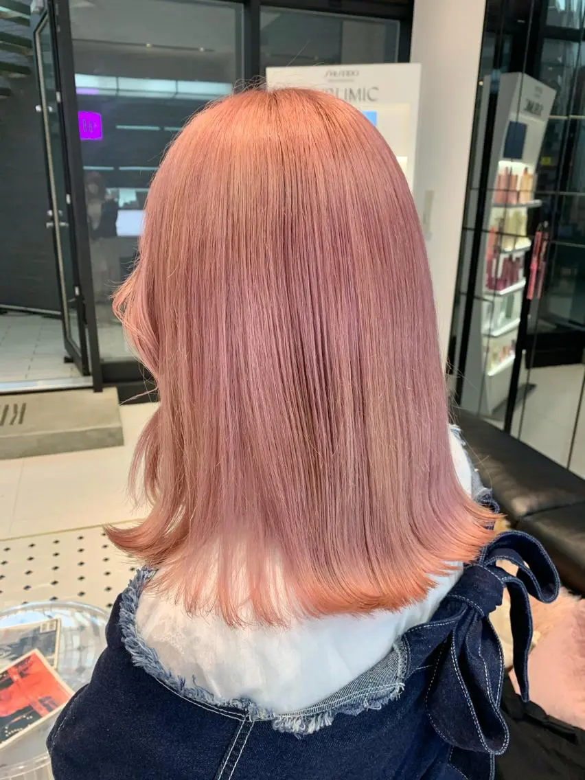 ミディアム カラー ヘアアレンジ 🎀透明感カラー 韓国ヘア🎀mahoのヘアスタイル