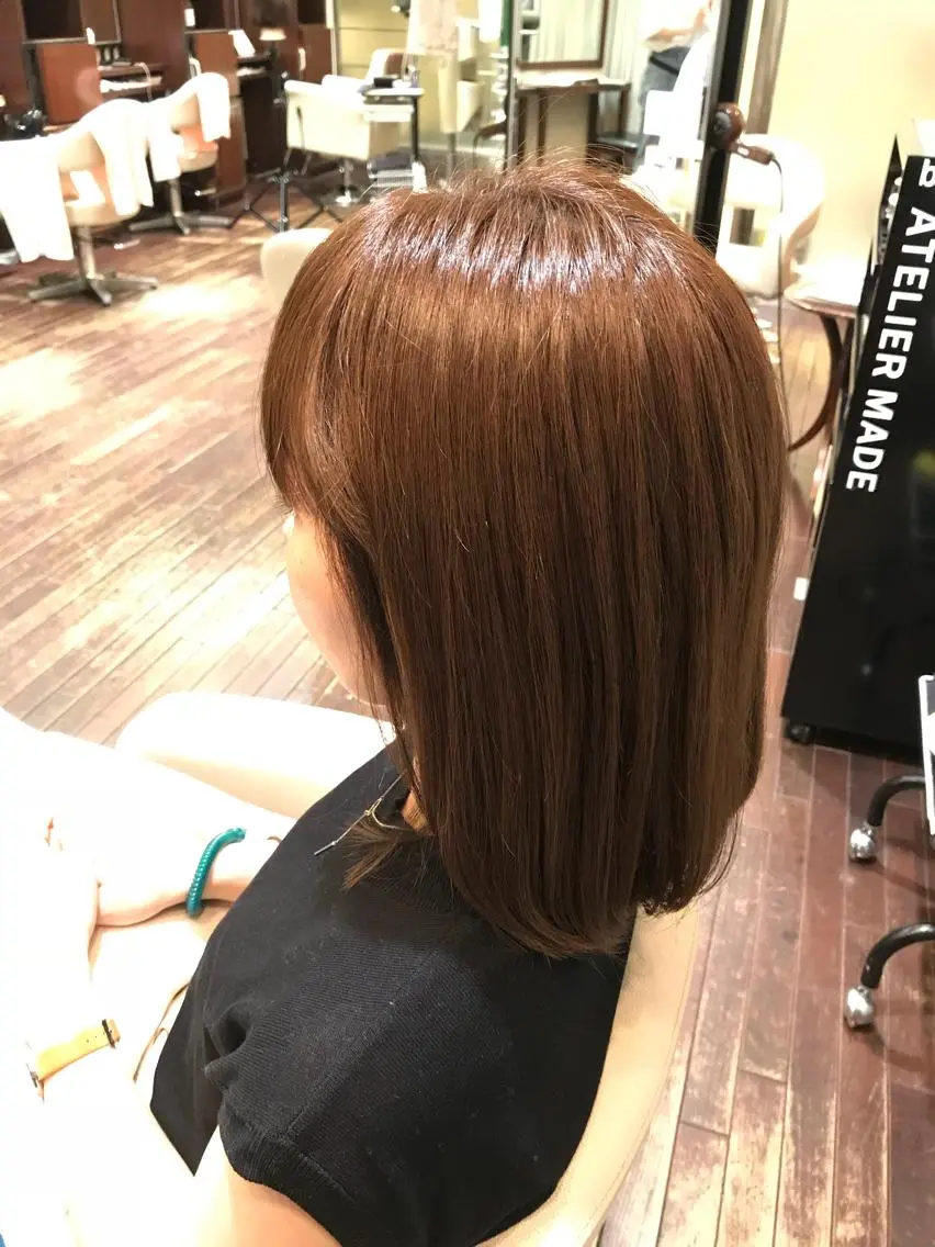 ミディアム カラー 小顔/似合わせカット 杉山莉菜のヘアスタイル