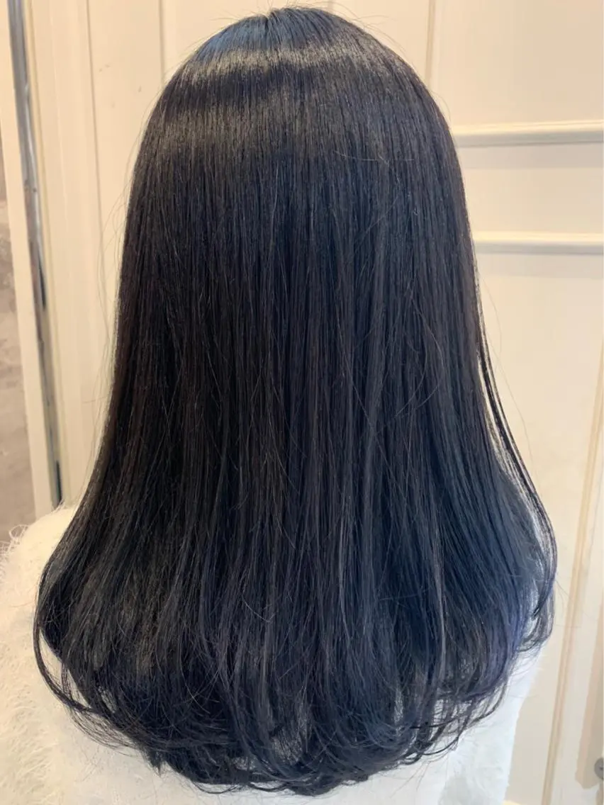 セミロング カラー ブルーカラー ブルージュ 🫟Blanco🫟 Color&Careのヘアスタイル