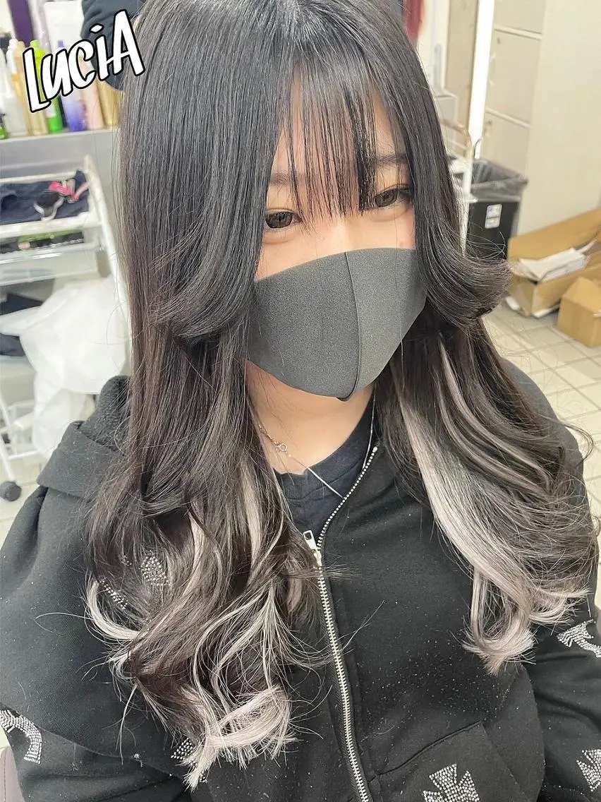 カラー ヘアアレンジ ロング エクステ7:30〜 LuciA\5900のヘアスタイル