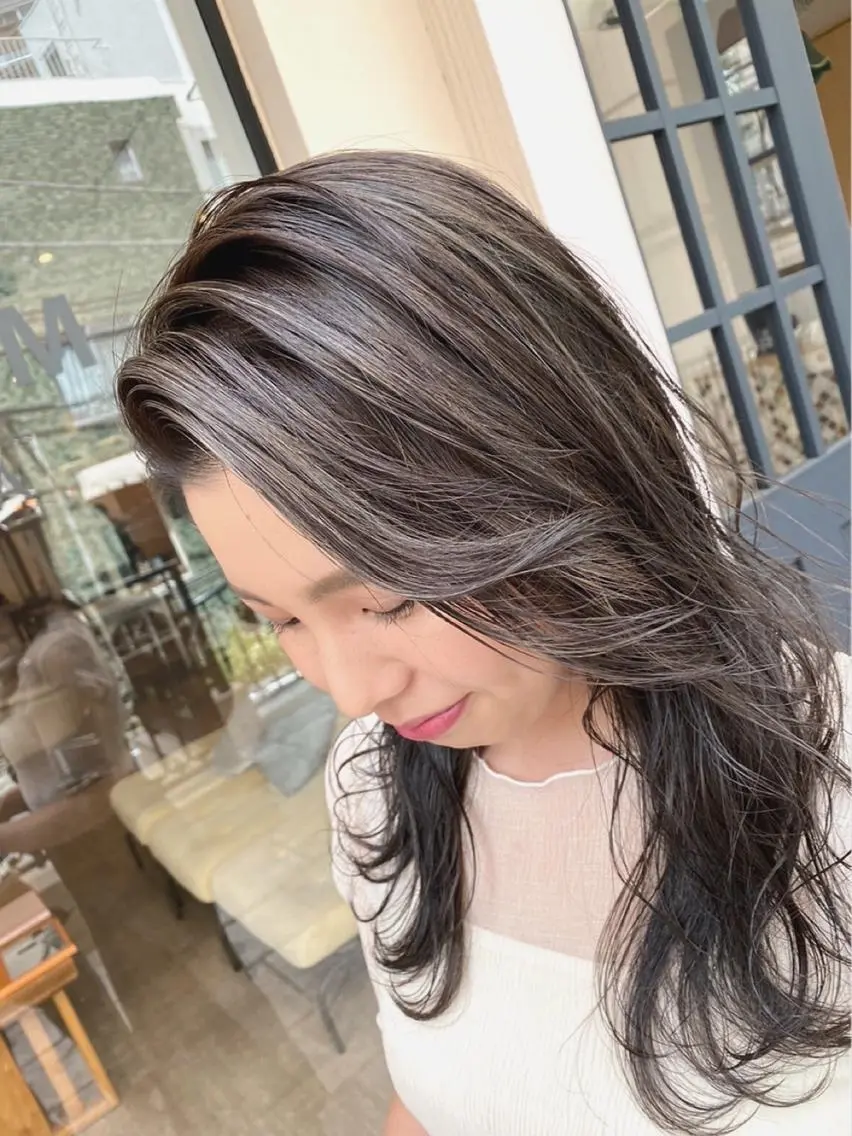 セミロング レイヤーカット カット ヘアカラー トリートメント 💈ホリ ダイキ💈のヘアスタイル