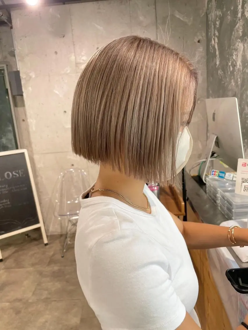 ショート カラー パーマ ヘアアレンジ メンズ キッズ ネイル マツエク・マツパ アイブロウ 【縮毛矯正ブリーチ】 MANATO🌈のヘアスタイル