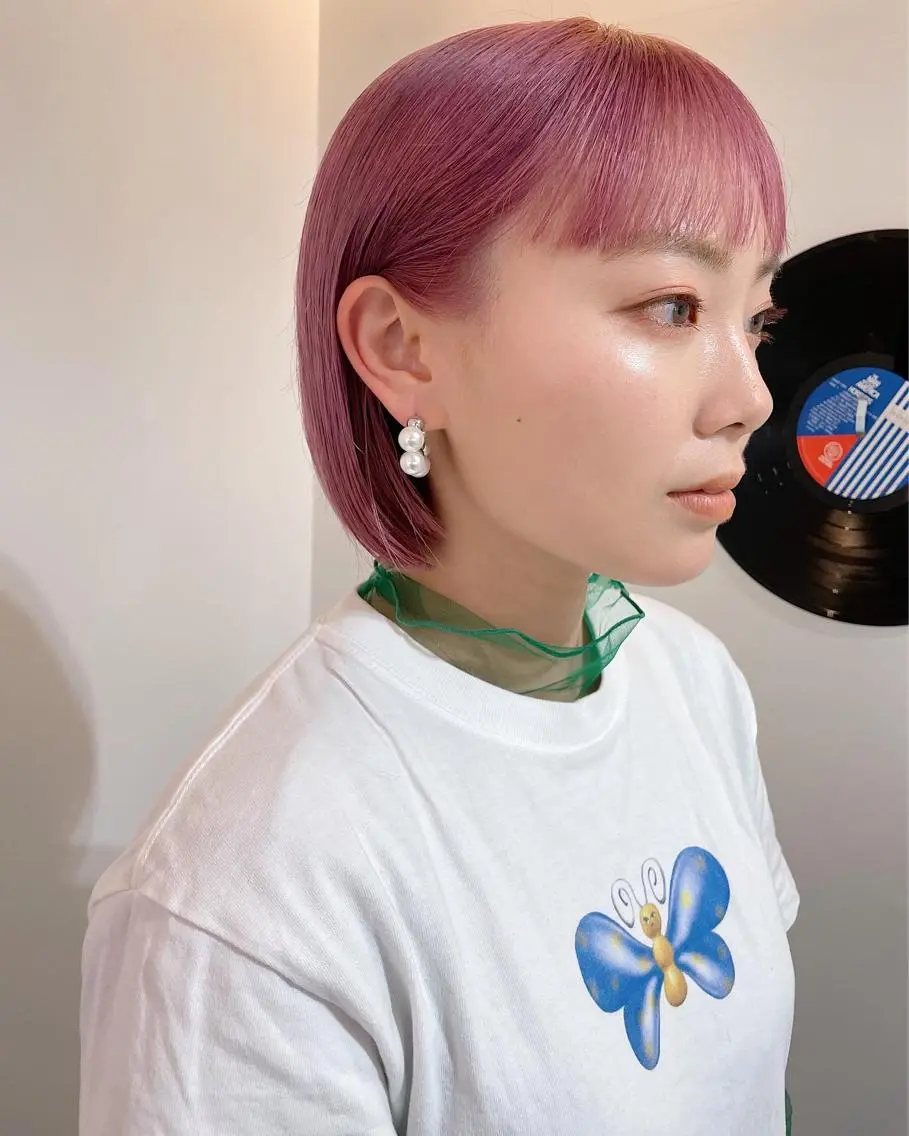 ミディアム カラー パーマ 💖美髪矯正💖 辻未侑のヘアスタイル
