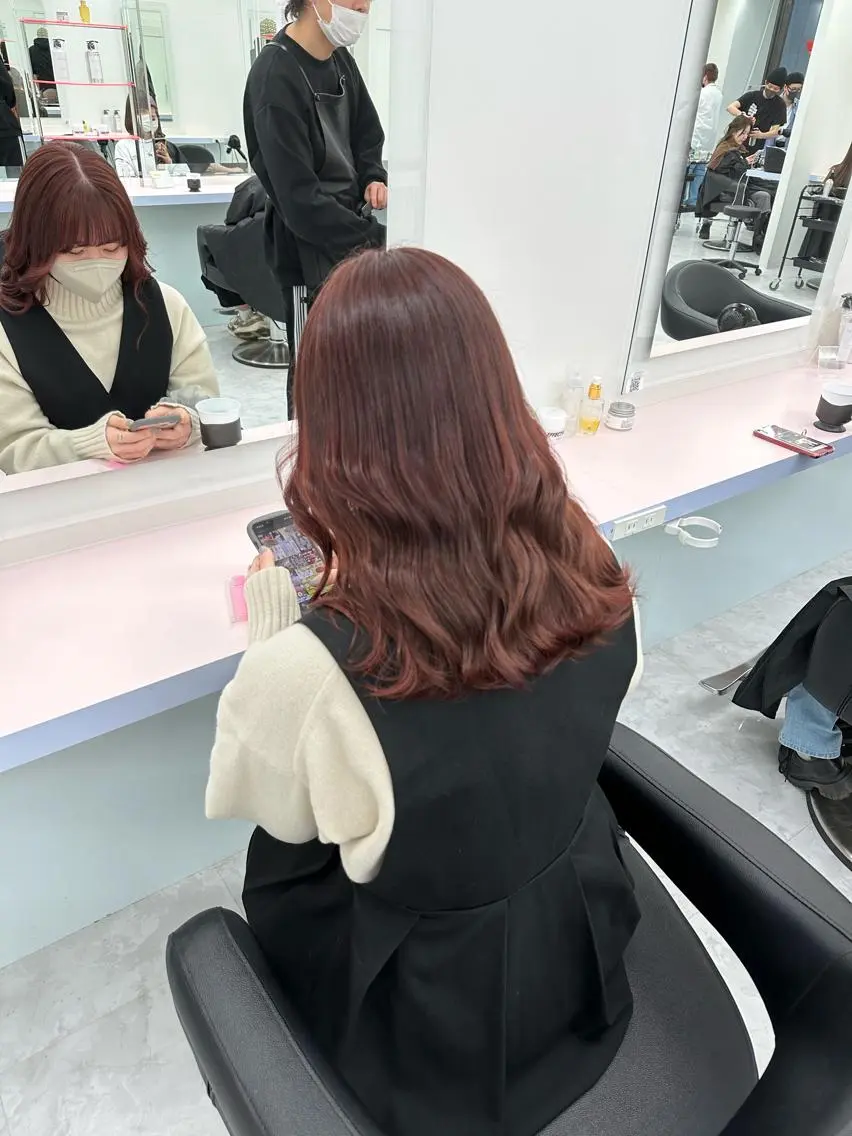 セミロング ヘアカラー トリートメント ヘアセット 🥀社内技術講師🥀 稲場皓一のヘアスタイル