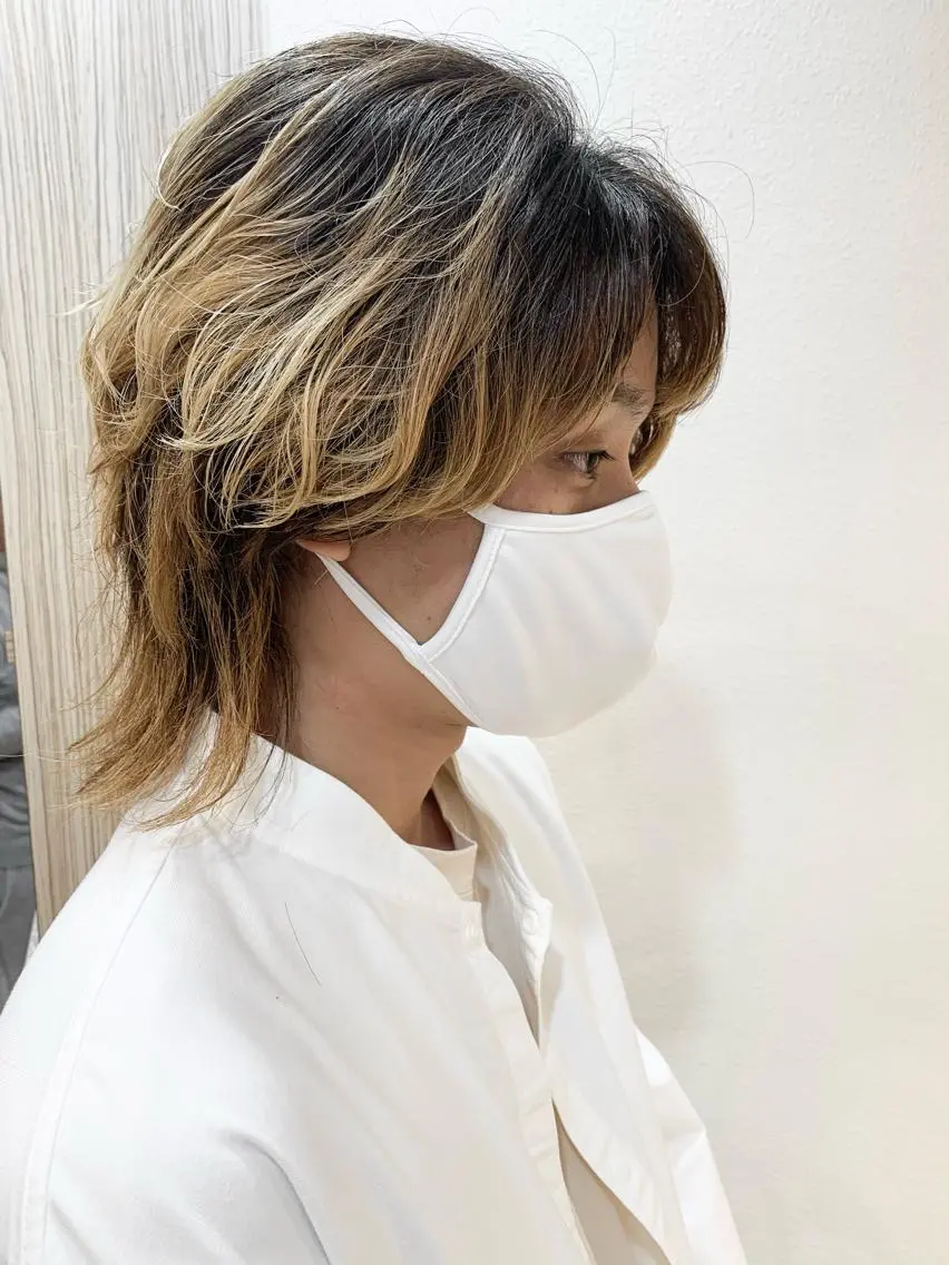 セミロング メンズ ヘアカラー トリートメント ヘアセット 🌸スタイリスト 山浦美恵のヘアスタイル