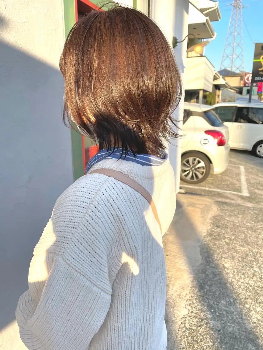 ショート カラー ヘアアレンジ 外ハネヘア 北九州美容室 🕊️わかな✂︎のヘアスタイル