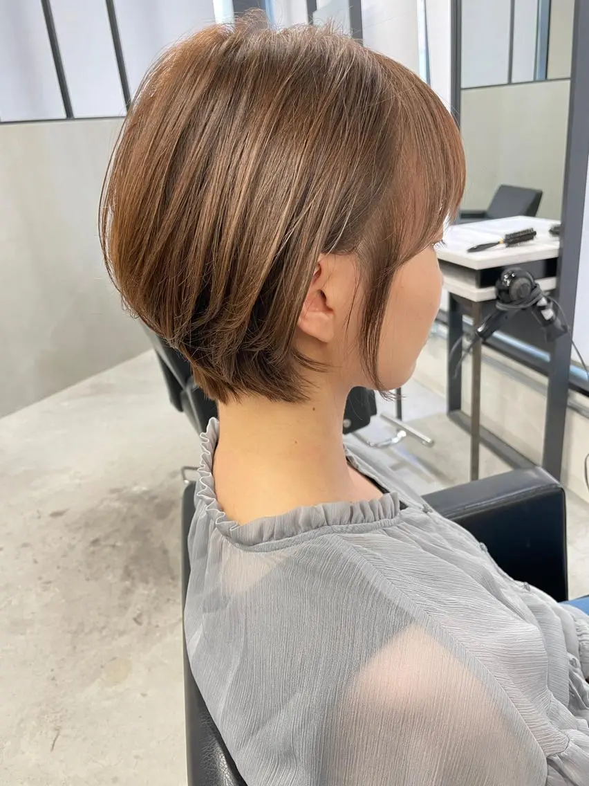ショート ショートヘア カット ヘアカラー トリートメント 福永速人 /メンズパーマのヘアスタイル