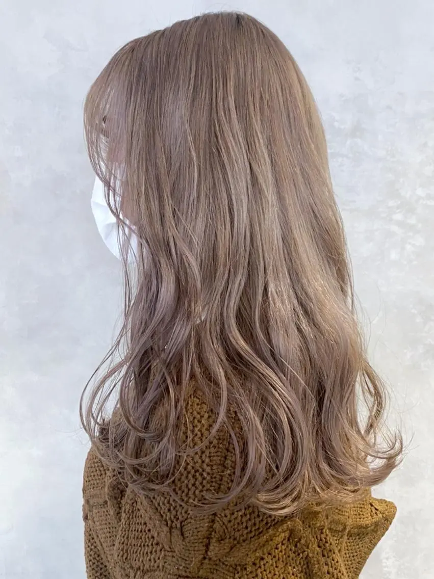 セミロング カラー パーマ ヘアアレンジ ベージュカラー レイヤーカット ITbyALBUM 浦和店のヘアスタイル