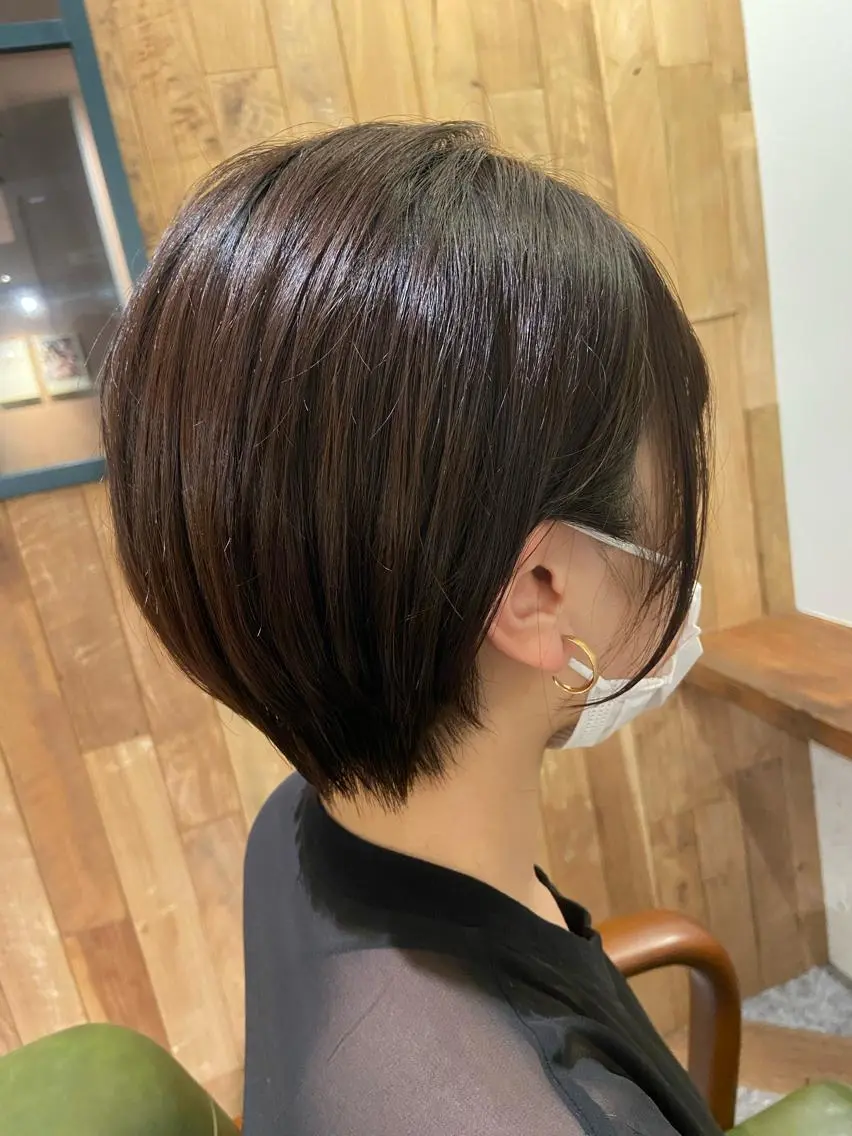 ショート 丸みショート くびれヘア ショートヘア 滝口 江梨🔅のヘアスタイル