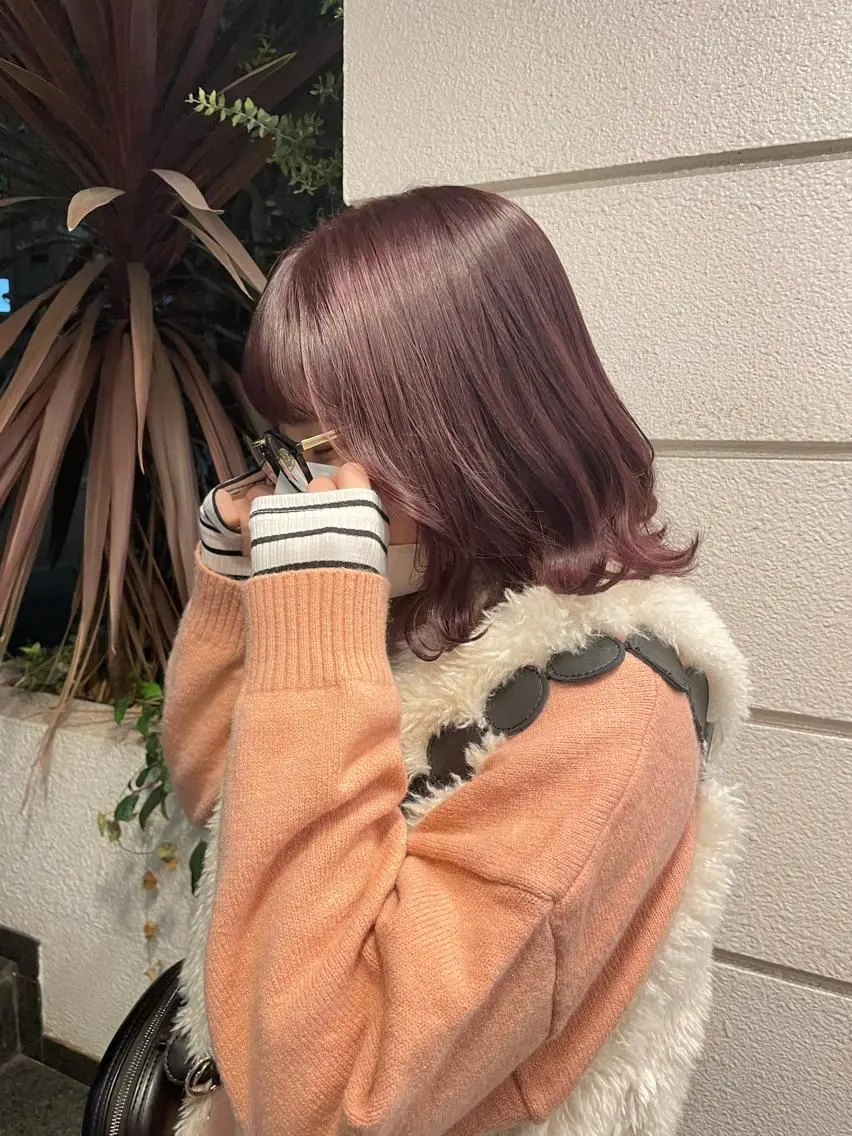 ミディアム カラー カット トリートメント kunimi harukaのヘアスタイル