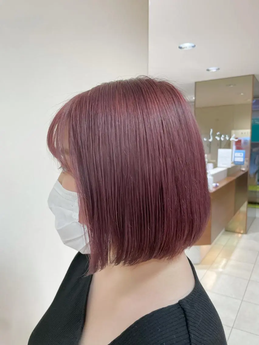 ミディアム カラー ヘアアレンジ ヘアカラー トリートメント 【Sweep】おじま のぞみのヘアスタイル