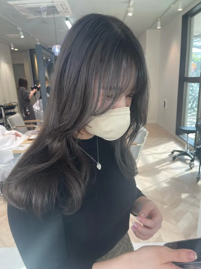 ロング カラー カット トリートメント * 透明感カラー c h i h o *のヘアスタイル