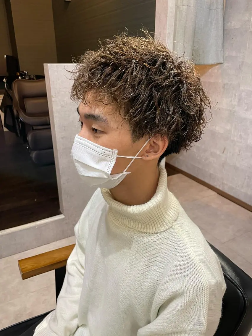 ショート パーマ メンズ メンズパーマ特化 勝毛広貴のヘアスタイル
