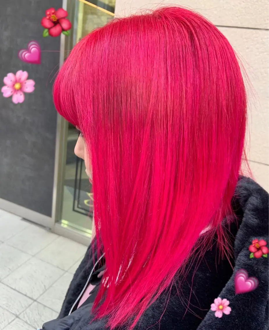 ロング カラー ヘアアレンジ TSUNA 🌙 Lim 五反田のマツエク・マツパデザイン