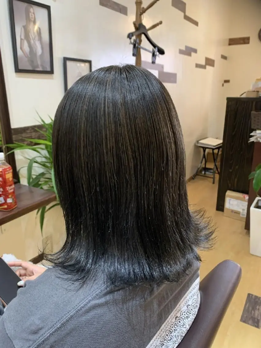 ミディアム カラー ブルーカラー ブルージュ サトウ シューイチのヘアスタイル