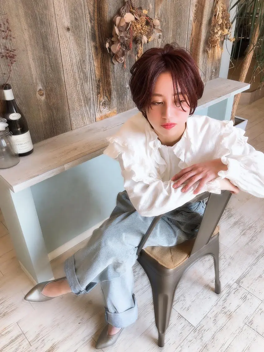 ショート カット ヘアカラー トリートメント 柴田泰秀sotti. 髪質改善/ブリーチのヘアスタイル