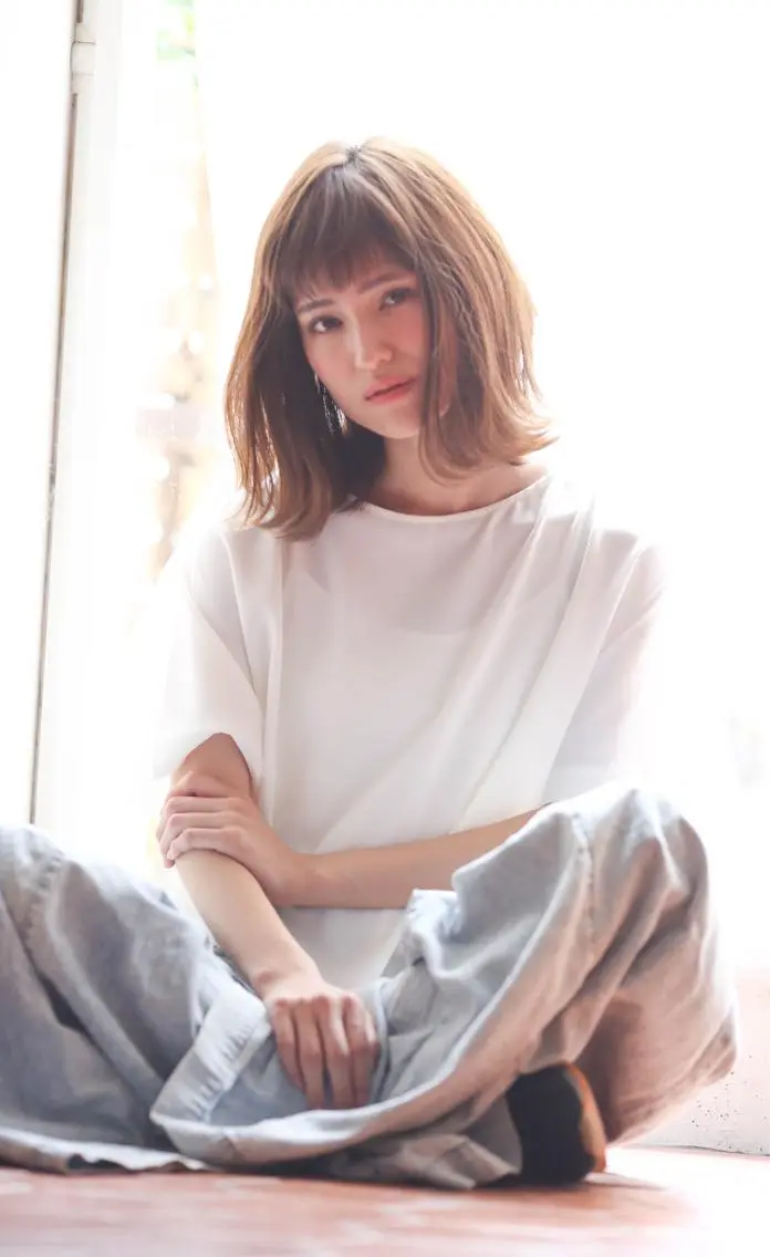 ミディアム パーマ ヘアアレンジ ネイル マツエク・マツパ シールエクステ／豊中 吉田孝司のヘアスタイル