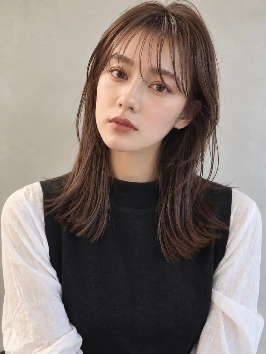セミロング カラー ブリーチ ケアブリーチ 透明感カラー ダブルカラー イヤリングカラー カット ヘアカラー トリートメント ヘッドスパ "オトナ髪”/ LAKA TOCCAのヘアスタイル