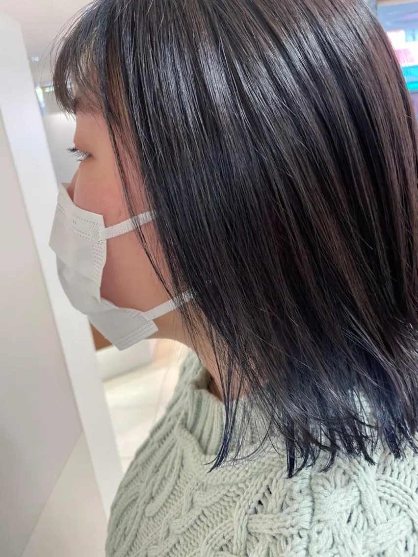 ミディアム カラー ヘアアレンジ ヘアカラー トリートメント 【Sweep】おじま のぞみのヘアスタイル