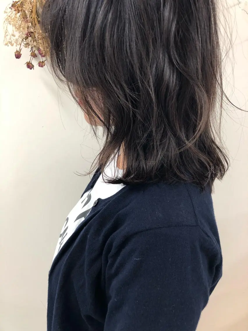 セミロング カラー タナカ タクヤのヘアスタイル