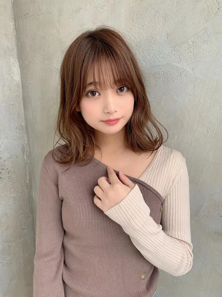 ミディアム カラー バレイヤージュ ブリーチ ケアブリーチ ダブルカラー ハイライトカラー カット ヘアカラー トリートメント 銀座✨レイヤーカット 顔まわり/坂本亜裟海のヘアスタイル